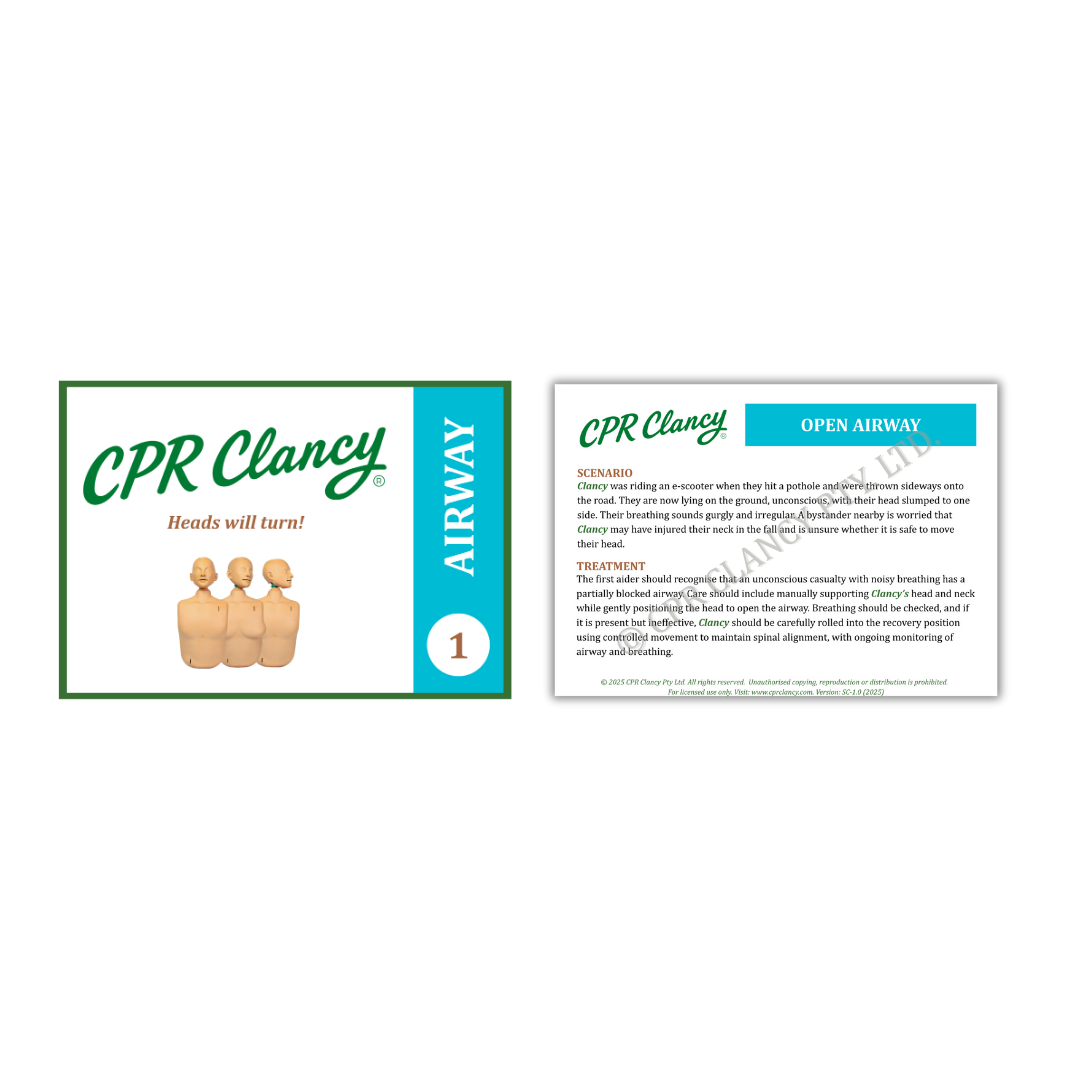 CPR Clancy™ Training Cards
